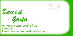 david godo business card
